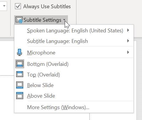 add subtitles to video powerpoint