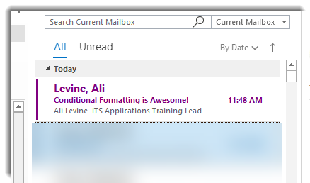 outlook conditional formatting all folders outlook conditional formatting all folders