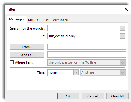 outlook conditional formatting mark as read