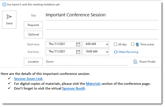 Outlook: Generate a Link to a Calendar Event 📅 Office Bytes